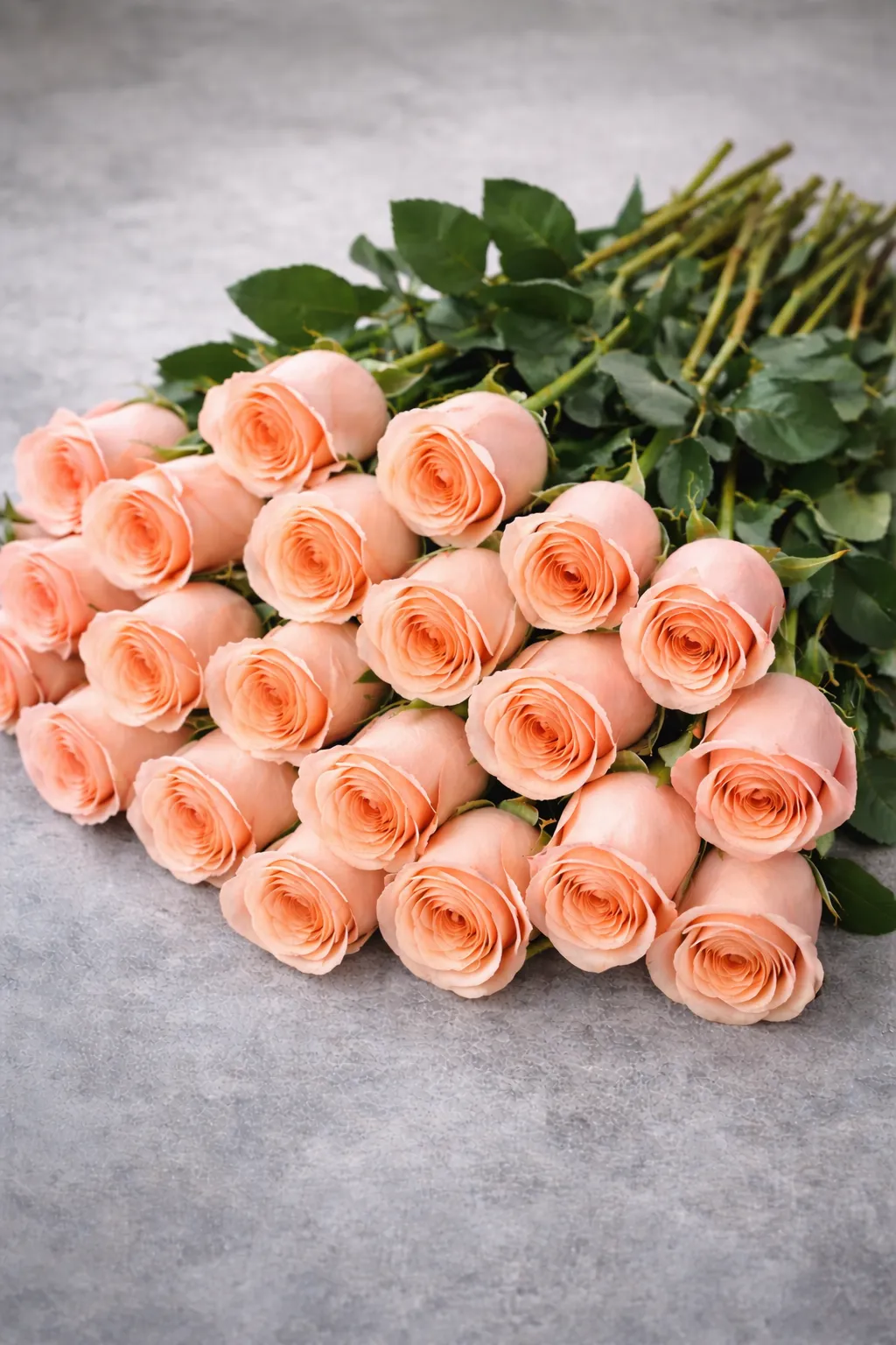 Valentine Peach Roses (10 piece)