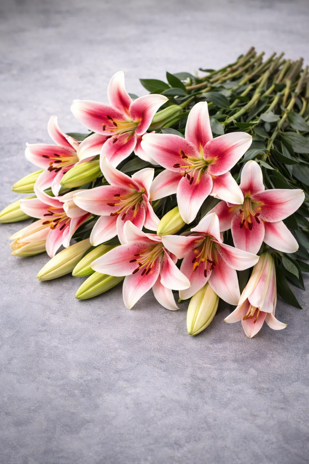Two-tone Pink Lily (5 piece)