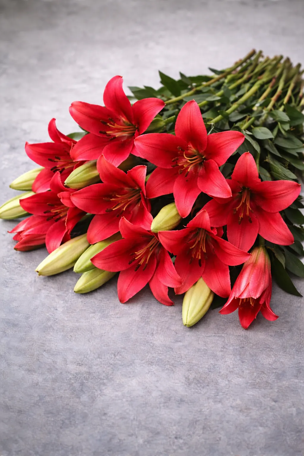 Red Pink Lily (5 piece)
