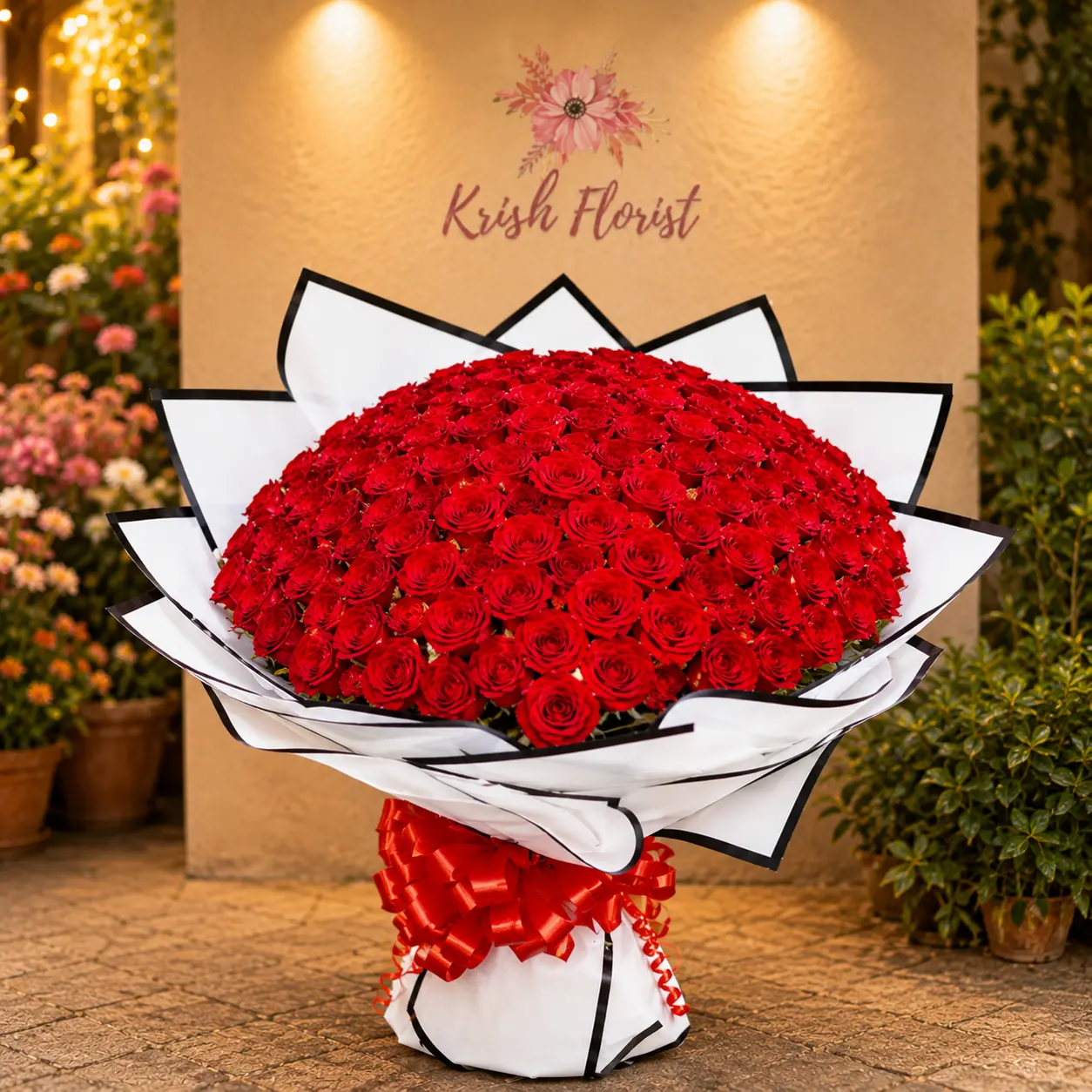 100+ Premium Red Roses Luxury Bouquet