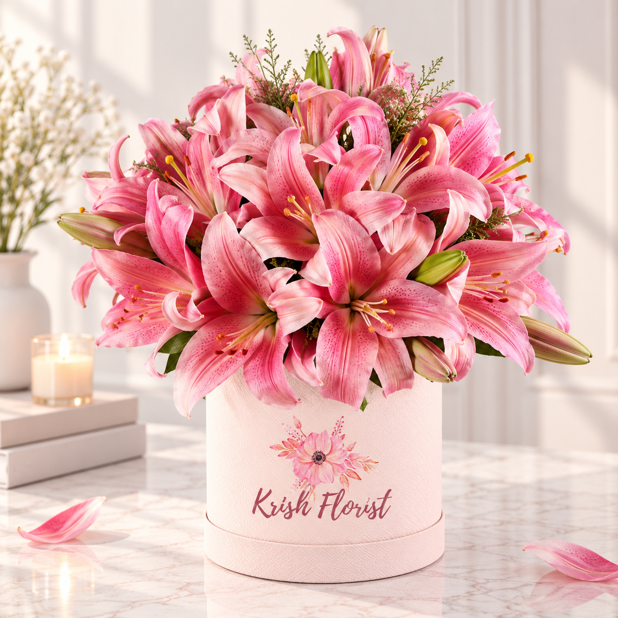 Discover beautifully crafted luxury flower arrangements from Krish Florist, featuring fresh premium roses, orchids, lilies and seasonal blooms. Perfect for birthdays, anniversaries, romantic gifting, corporate occasions and special celebrations, with reliable flower delivery across Delhi.