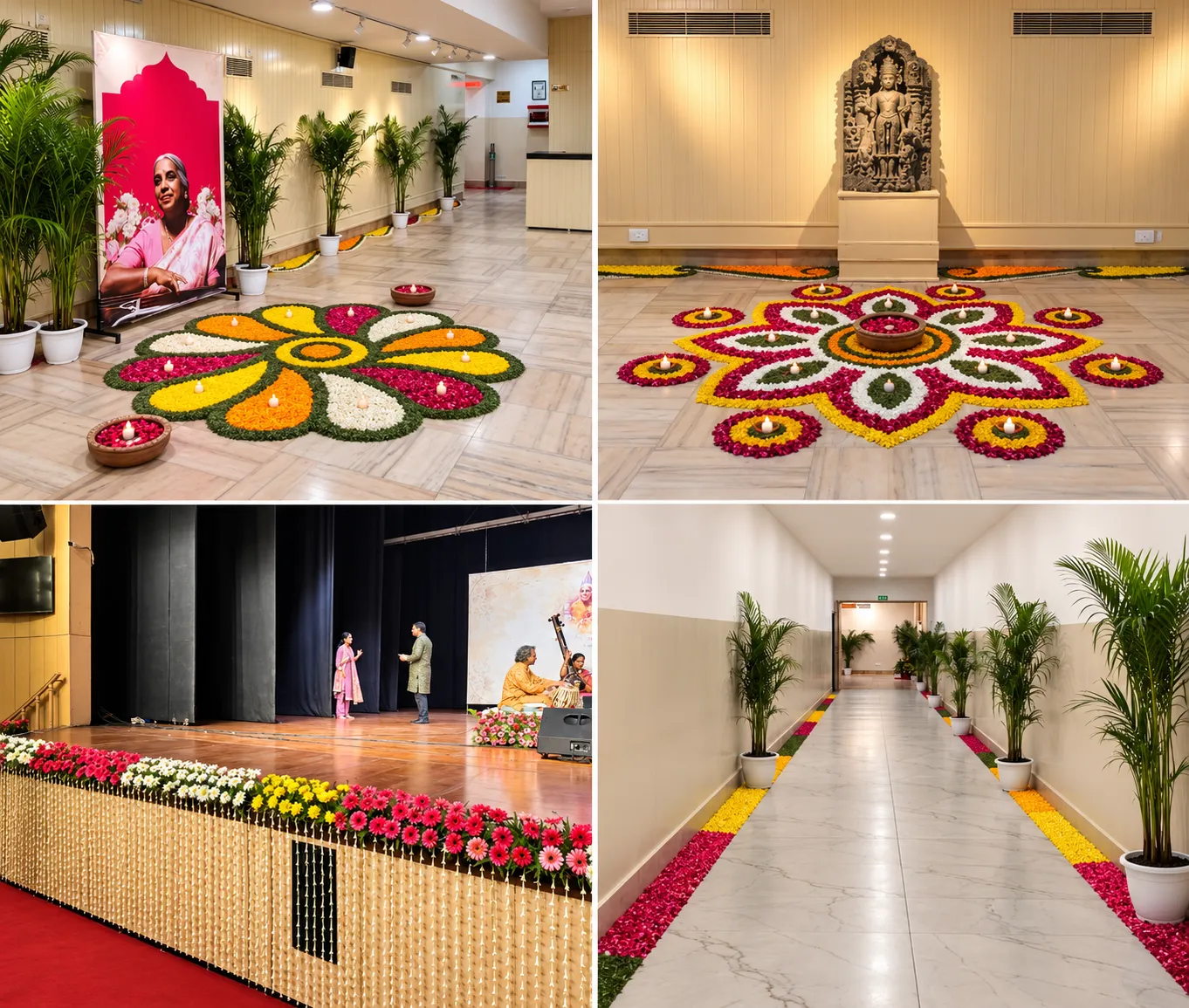 Diwali Flower Decoration & Floral Rangoli in Delhi | Krish Florist